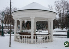 Сад Шевченка, зима, альтанка