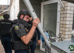 Consequences of the explosion of Russian cluster missiles in the town of Dergachi near Kharkiv 06